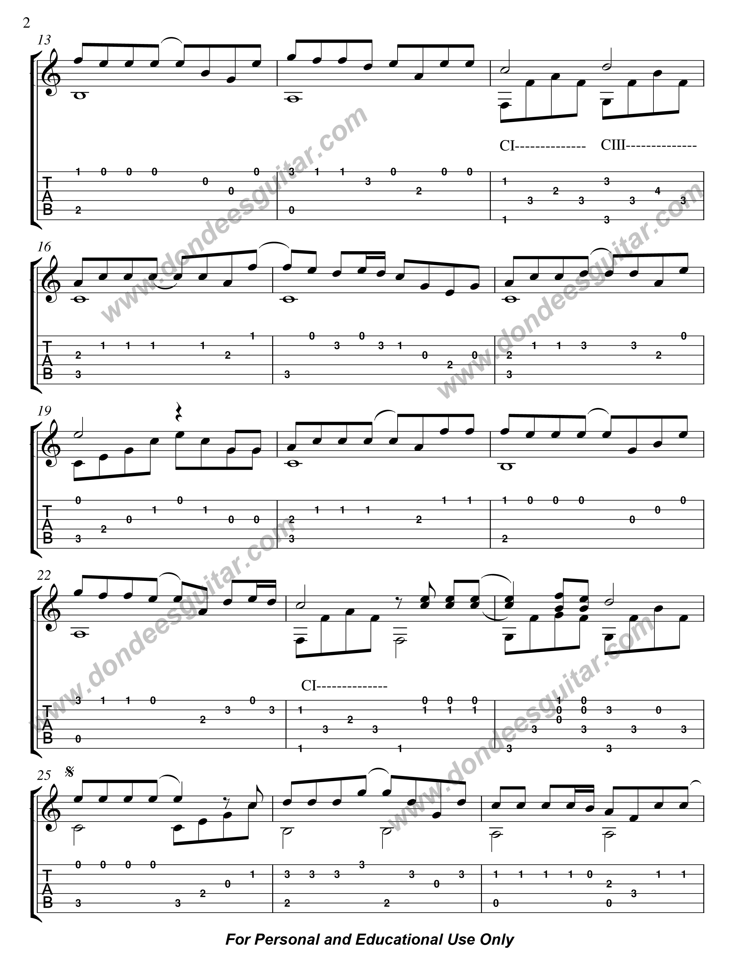 All Out Of Love Fingerstyle Tabs