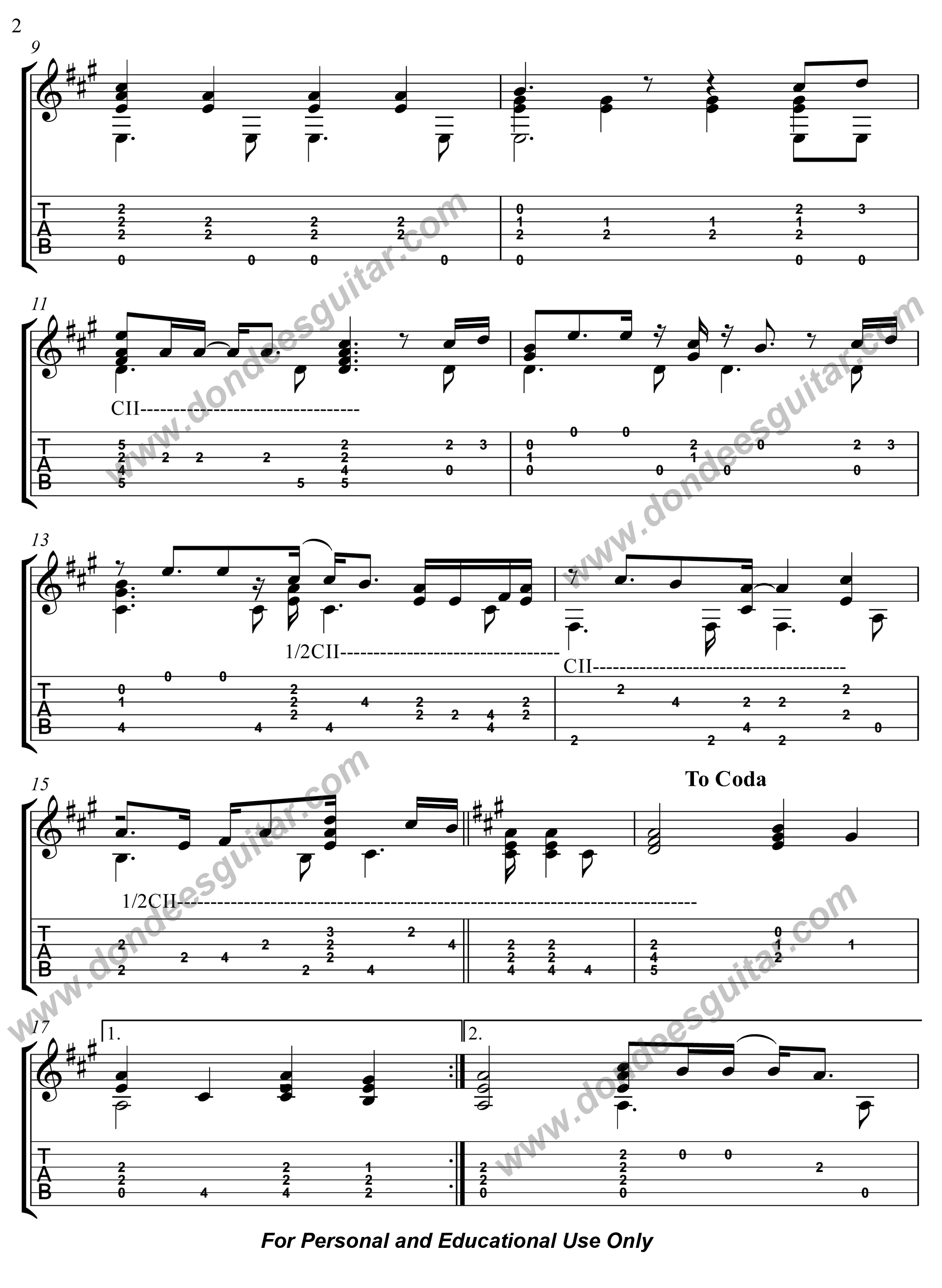 Beautiful In My Eyes – Fingerstyle Guitar-2 Beautiful In My Eyes Fingerstyle Tabs