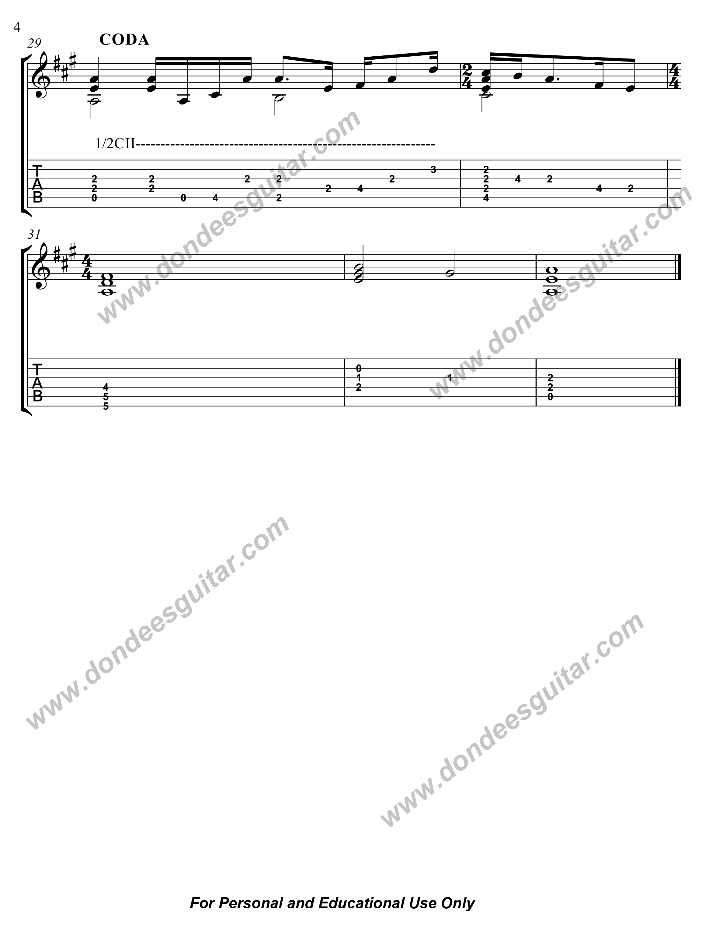 Beautiful In My Eyes – Fingerstyle Guitar-4 Beautiful In My Eyes Fingerstyle Tabs