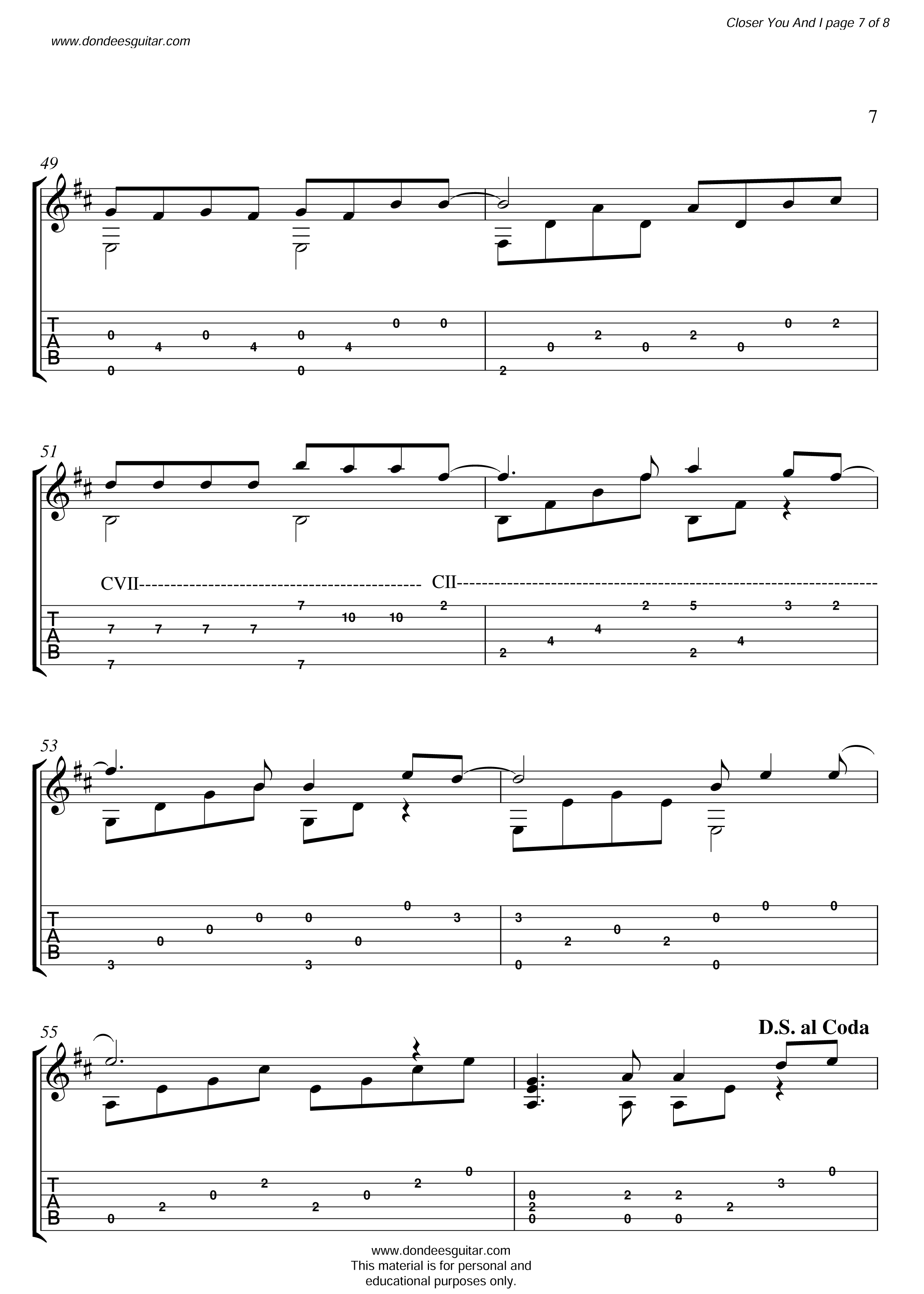 Closer You and I – Fingerstyle Guitar – 7