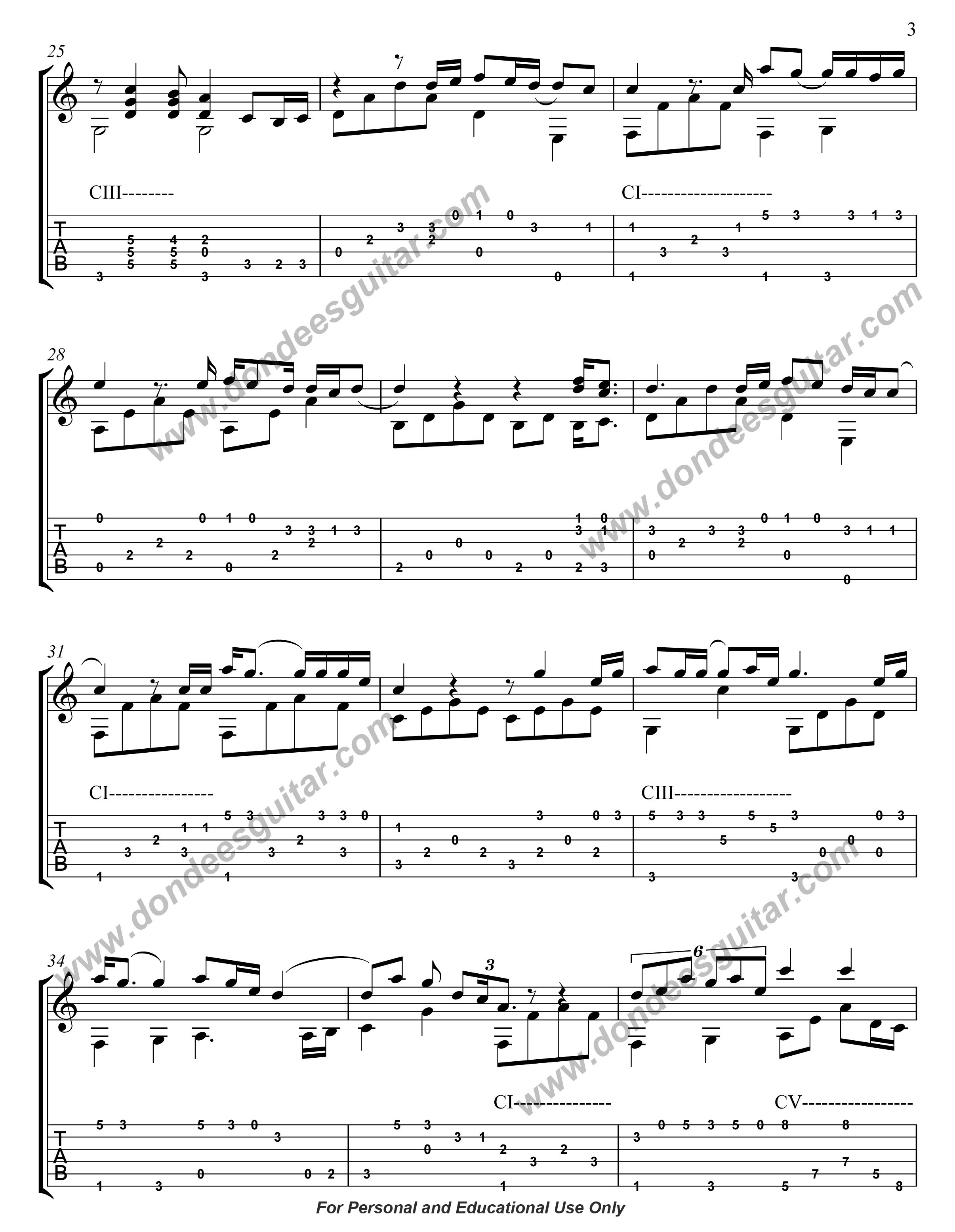 Heaven Fingerstyle Tabs