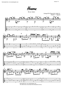 Heaven Fingerstyle Tabs