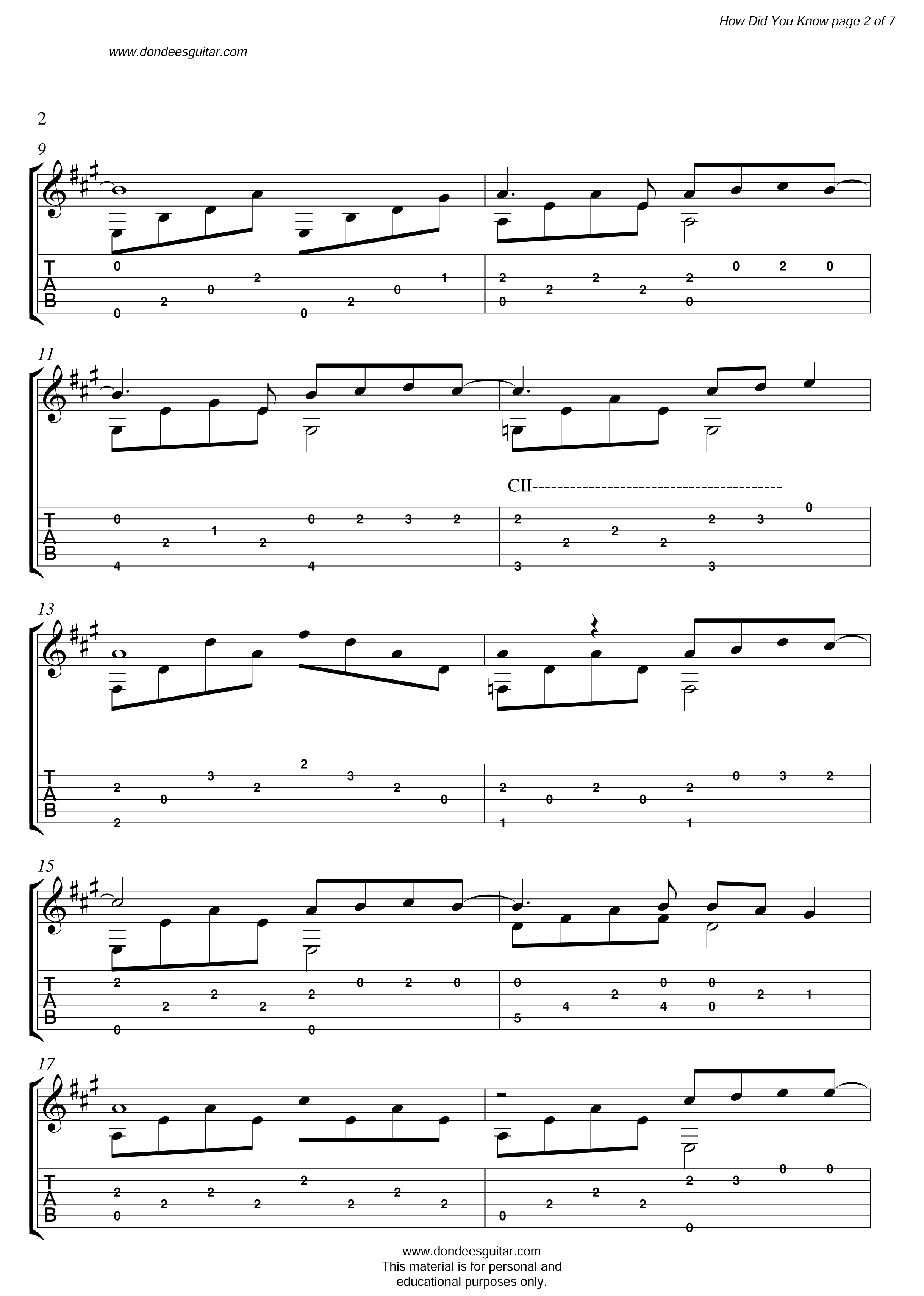 How_did_you_know Solo Classical Guitar-2