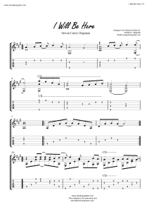 I Will Be Here Fingerstyle Tabs