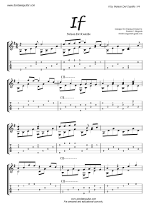 If Nelson DelCastillo Fingerstyle Tabs