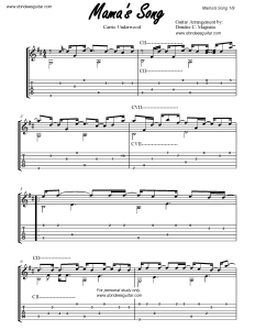 Mama's Song Fingerstyle Tabs