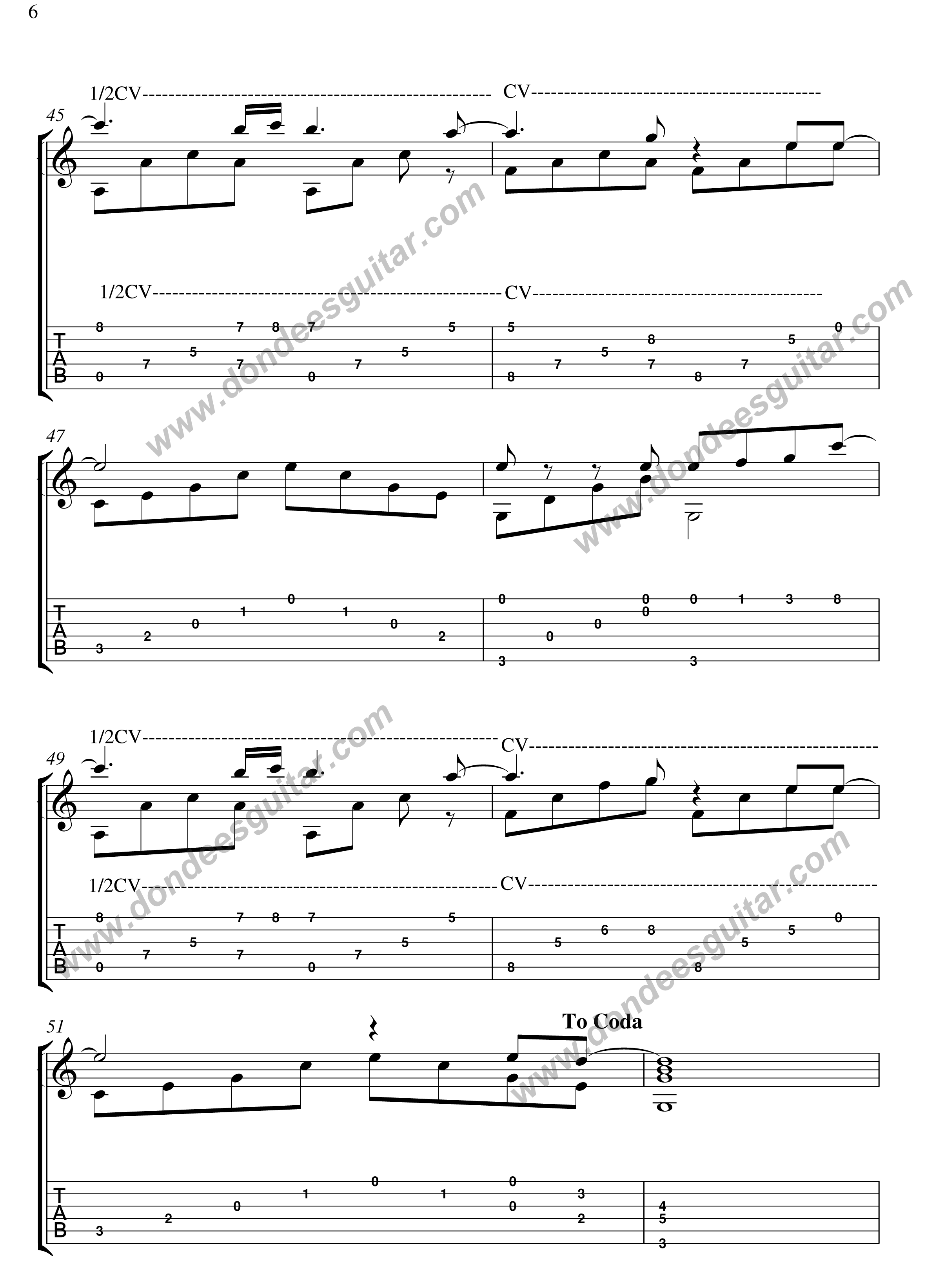 All Of Me Fingerstyle Tabs