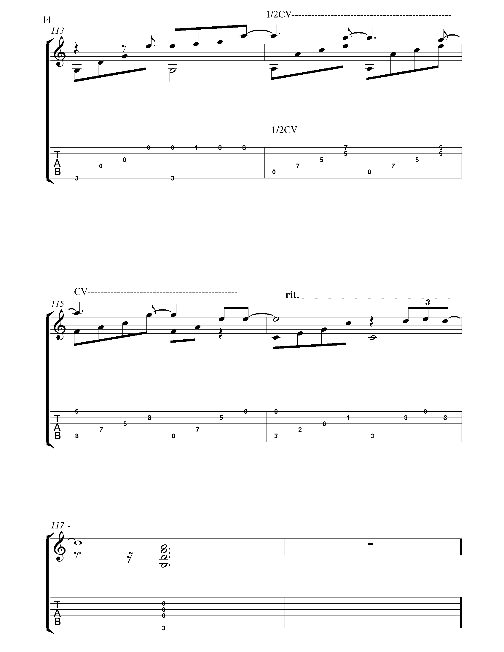 All Of Me Fingerstyle Guitar_Page_14 All Of Me Fingerstyle Tabs