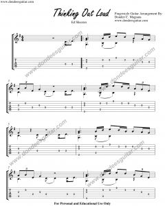 Thinking Out Loud Fingerstyle Tabs