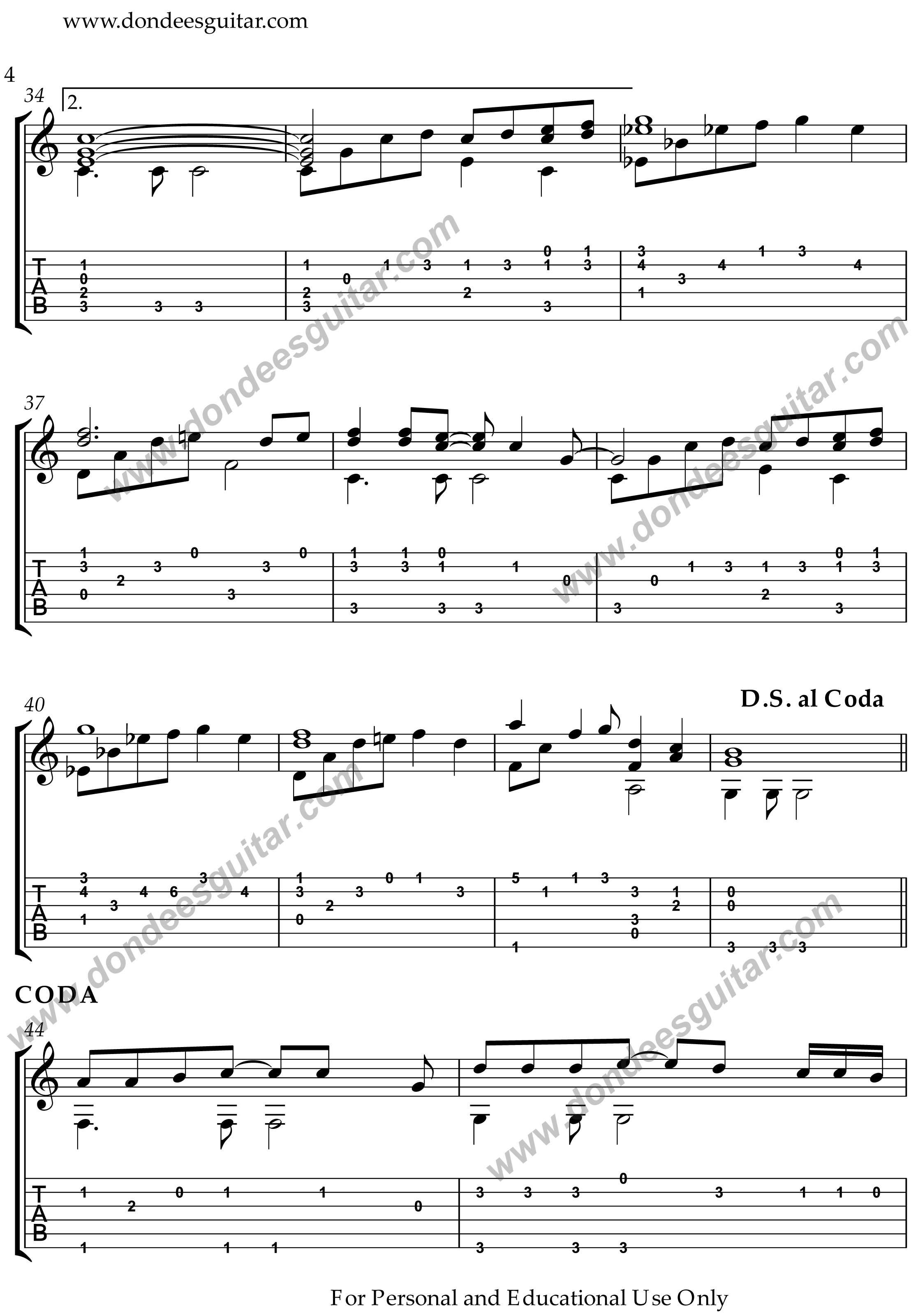 Butterfly Kisses – Fingerstyle Guitar – DondeesGuitar-4 Butterfly Kisses Fingerstyle Tabs