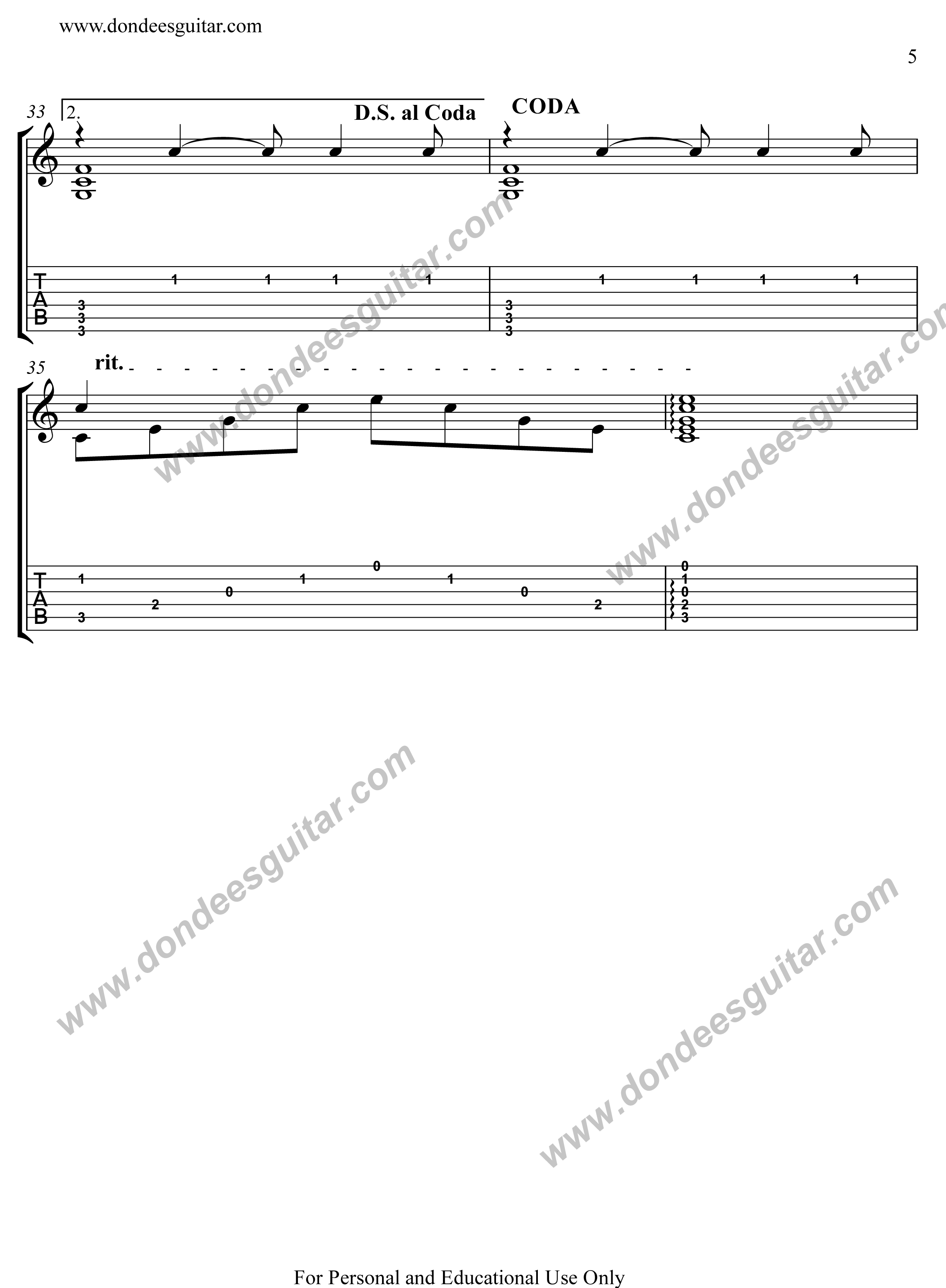 Endless Love-Solo Guitar – DondeesGuitar-5