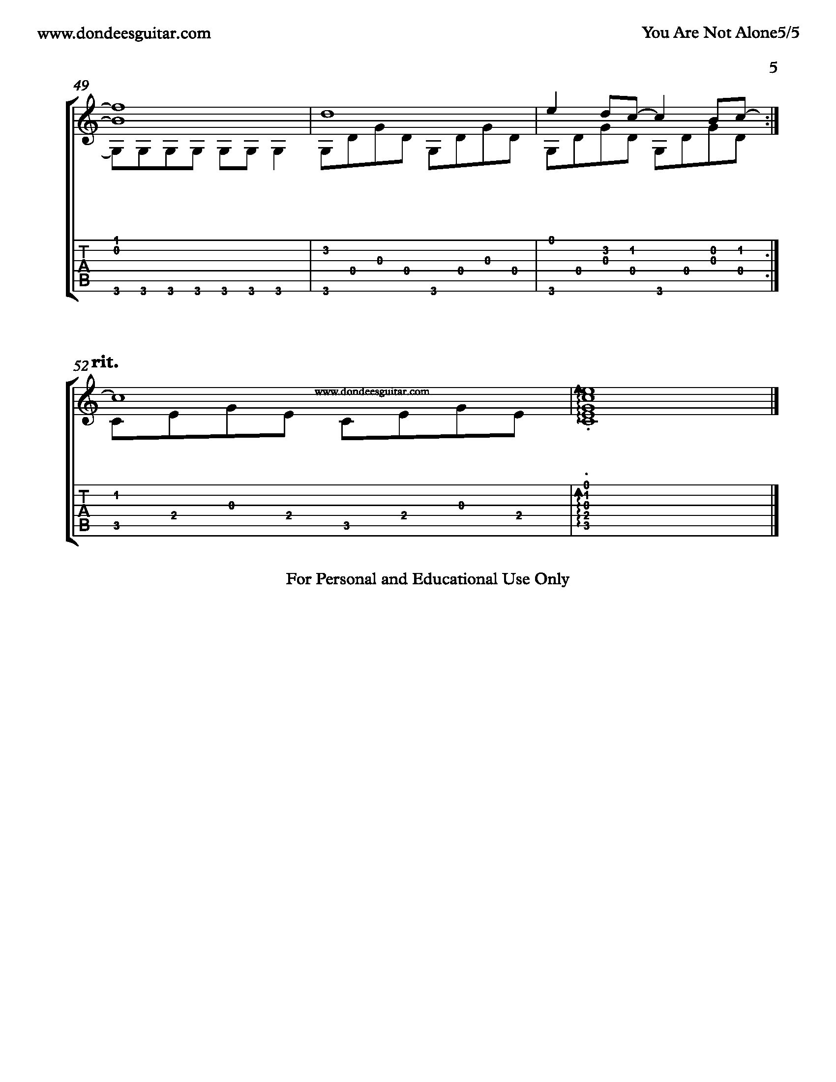 You Are Not Alone – Fingerstyle Guitar_Page_5