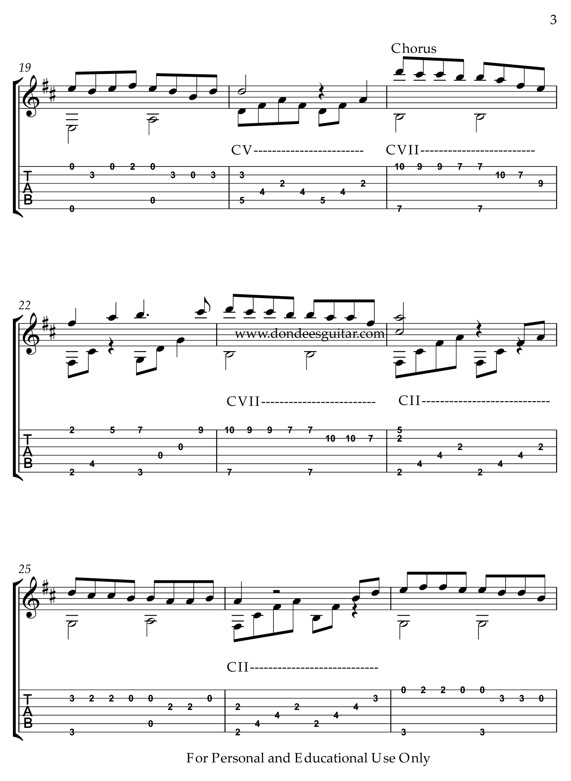 Colors Of The Wind Fingerstyle Tabs