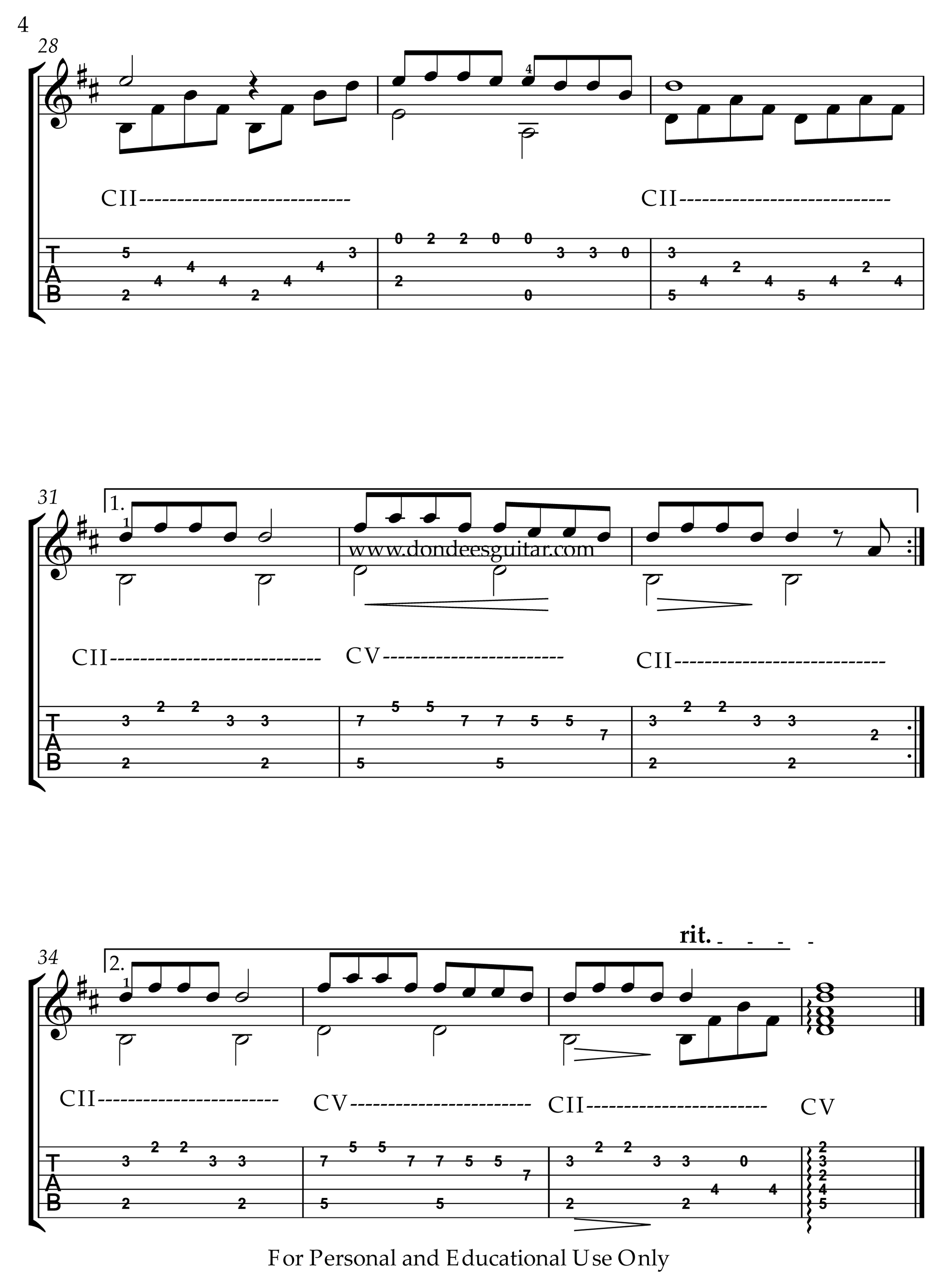 Colors Of The Wind Fingerstyle Tabs