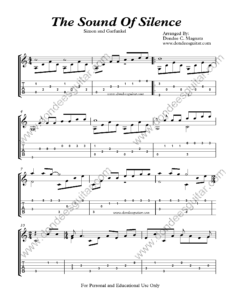 The Sound Of Silence Fingerstyle Tabs - Simon and Garfunkel