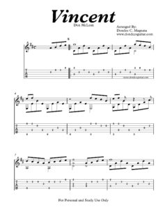 Vincent Fingerstyle Tabs