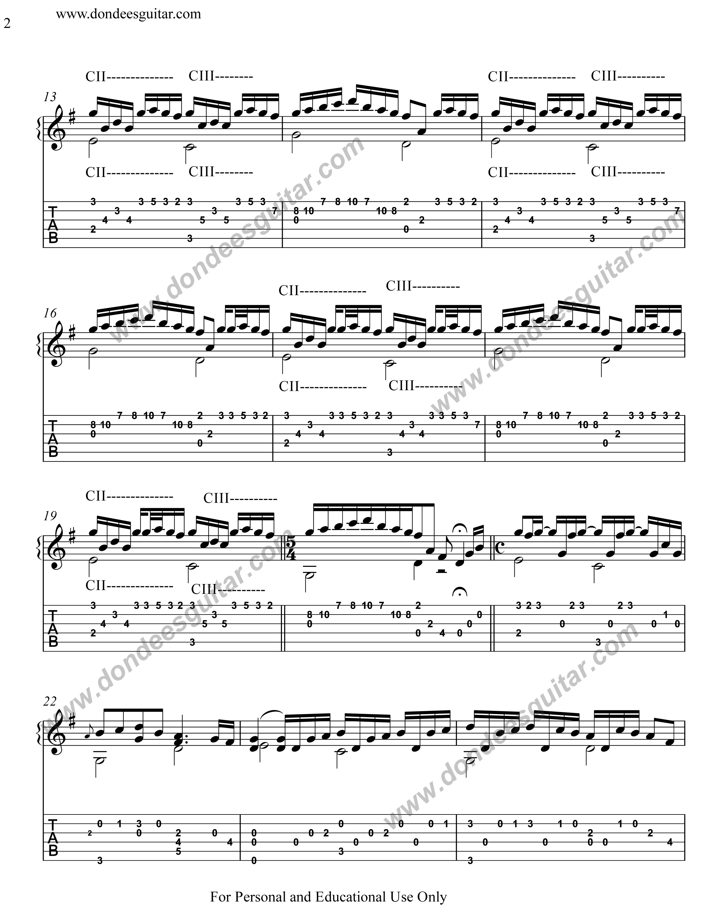 River_Flows_In_You – DondeesGuitar-2 River Flows In You Fingerstyle Guitar Tab