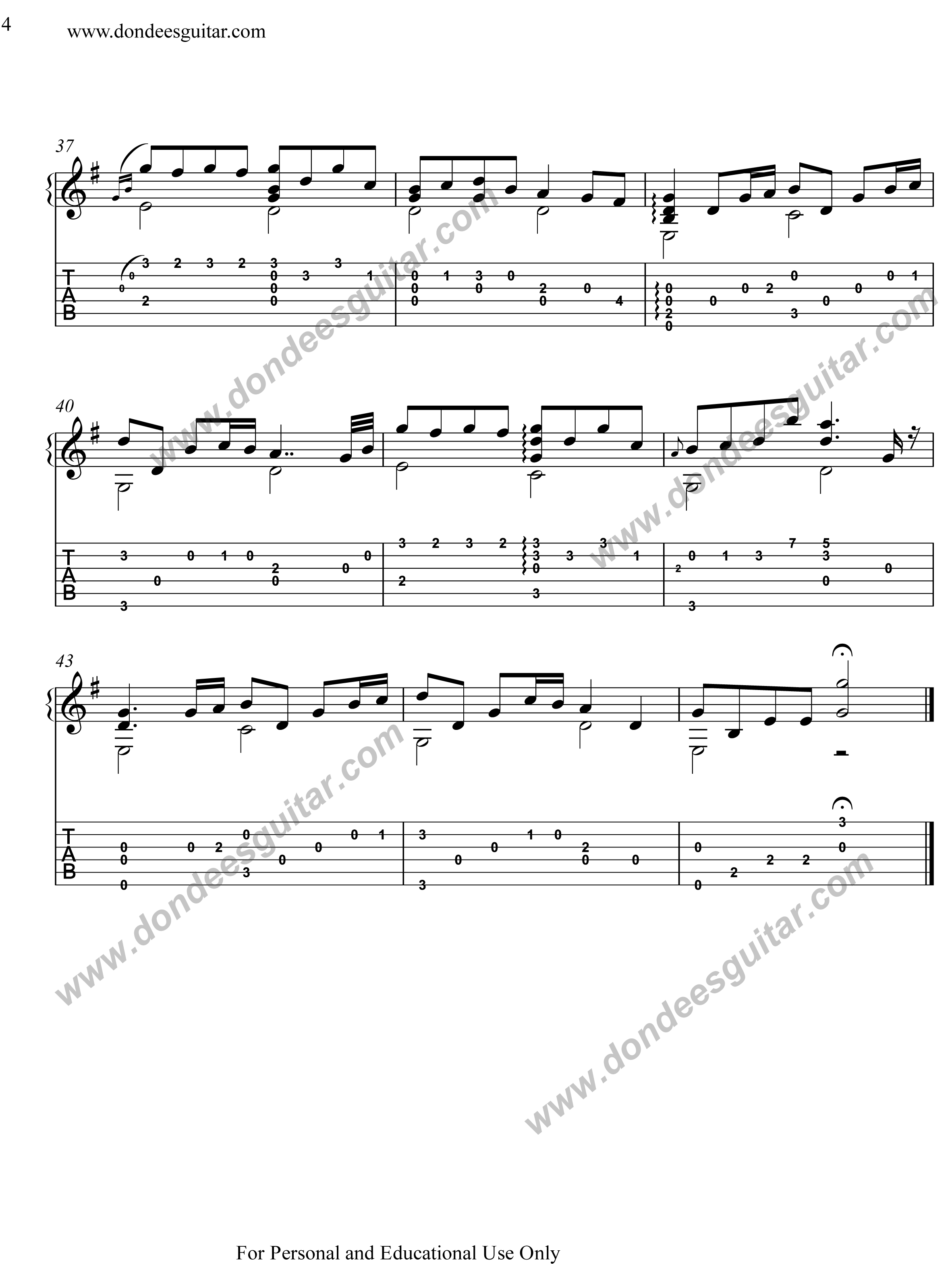 River Flows In You Fingerstyle Guitar Tab