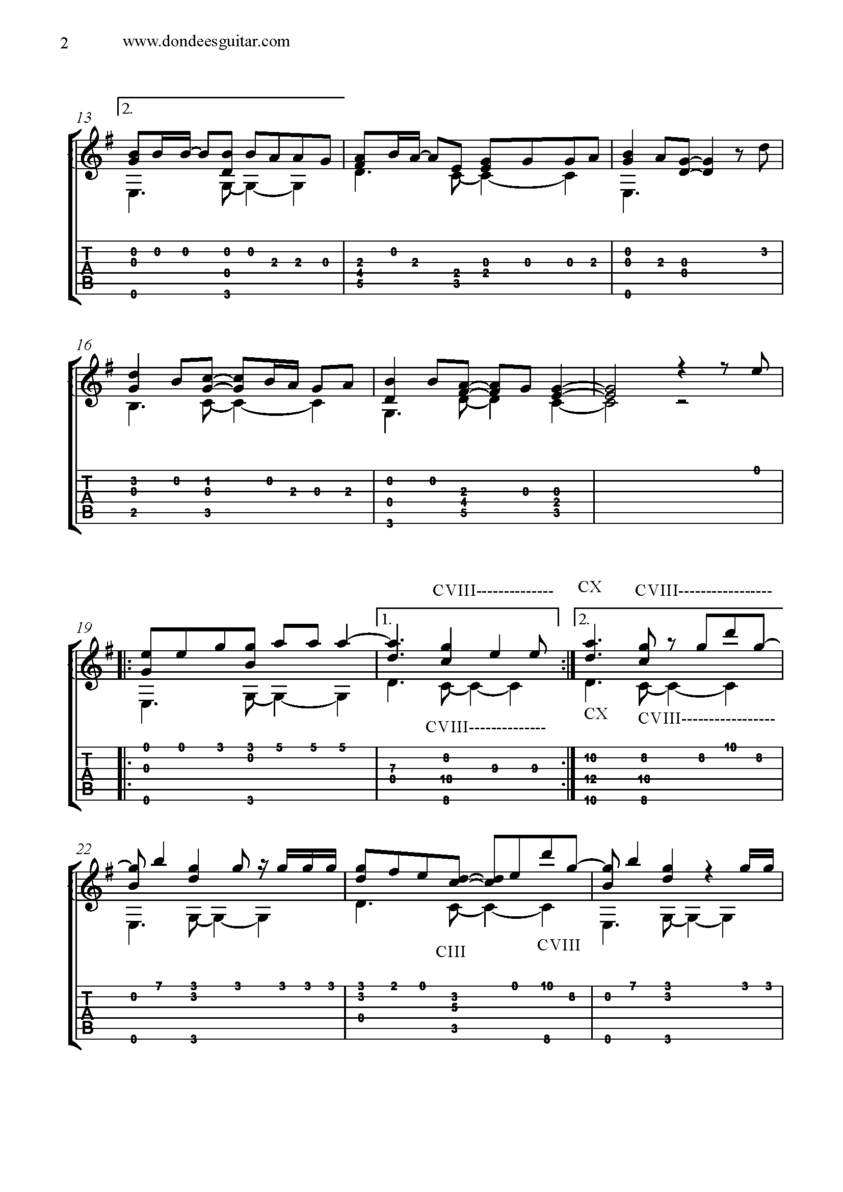 Hello Fingerstyle Tabs