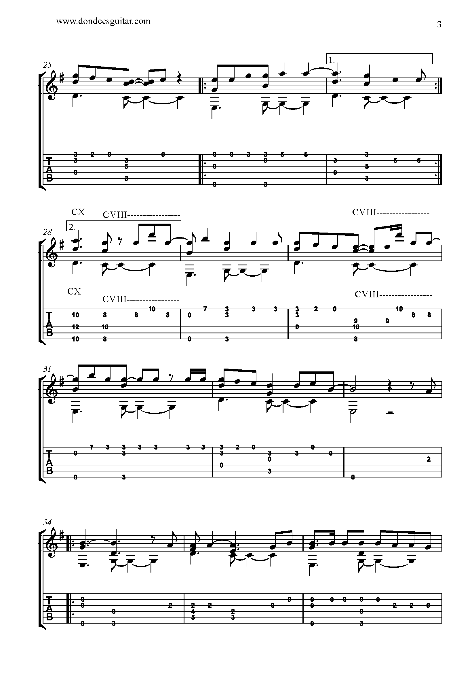 Hello Fingerstyle Tabs