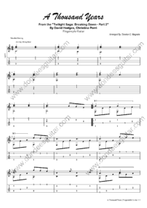 a thousand years fingerstyle tabs