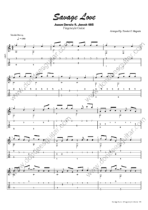 Savage Love Fingerstyle Tabs