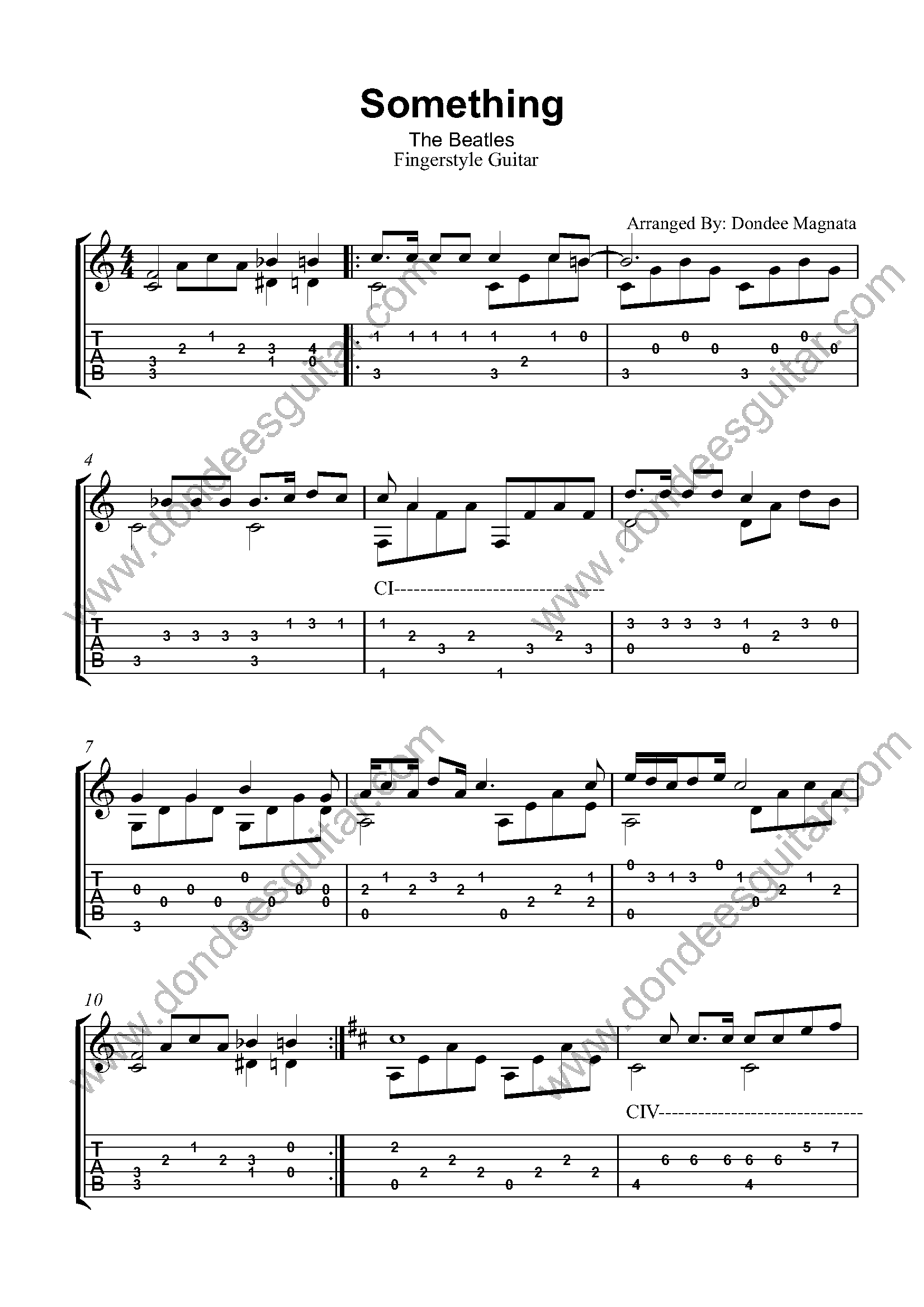 Something Fingerstyle Tabs