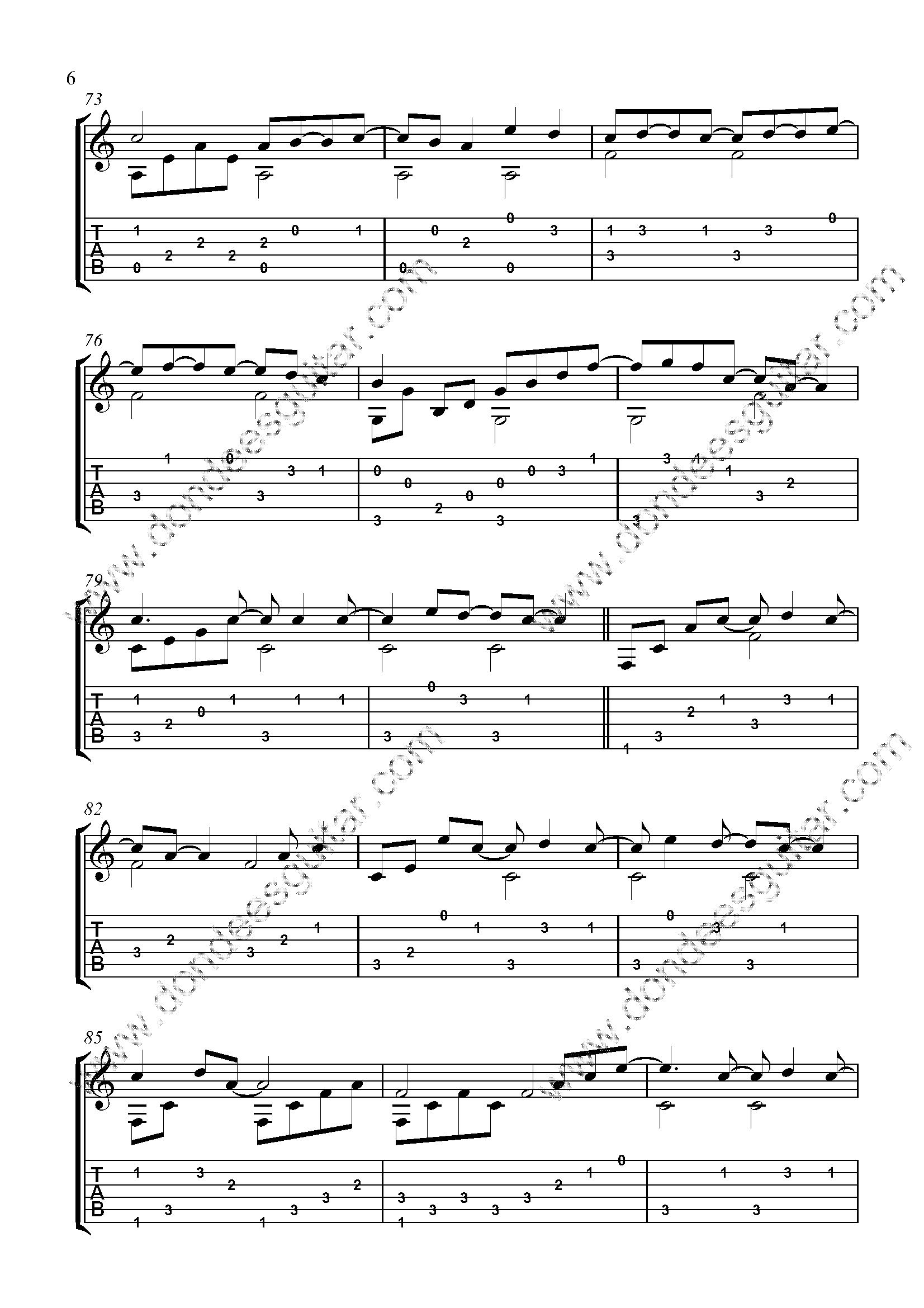 Daniel Fingerstyle Tabs