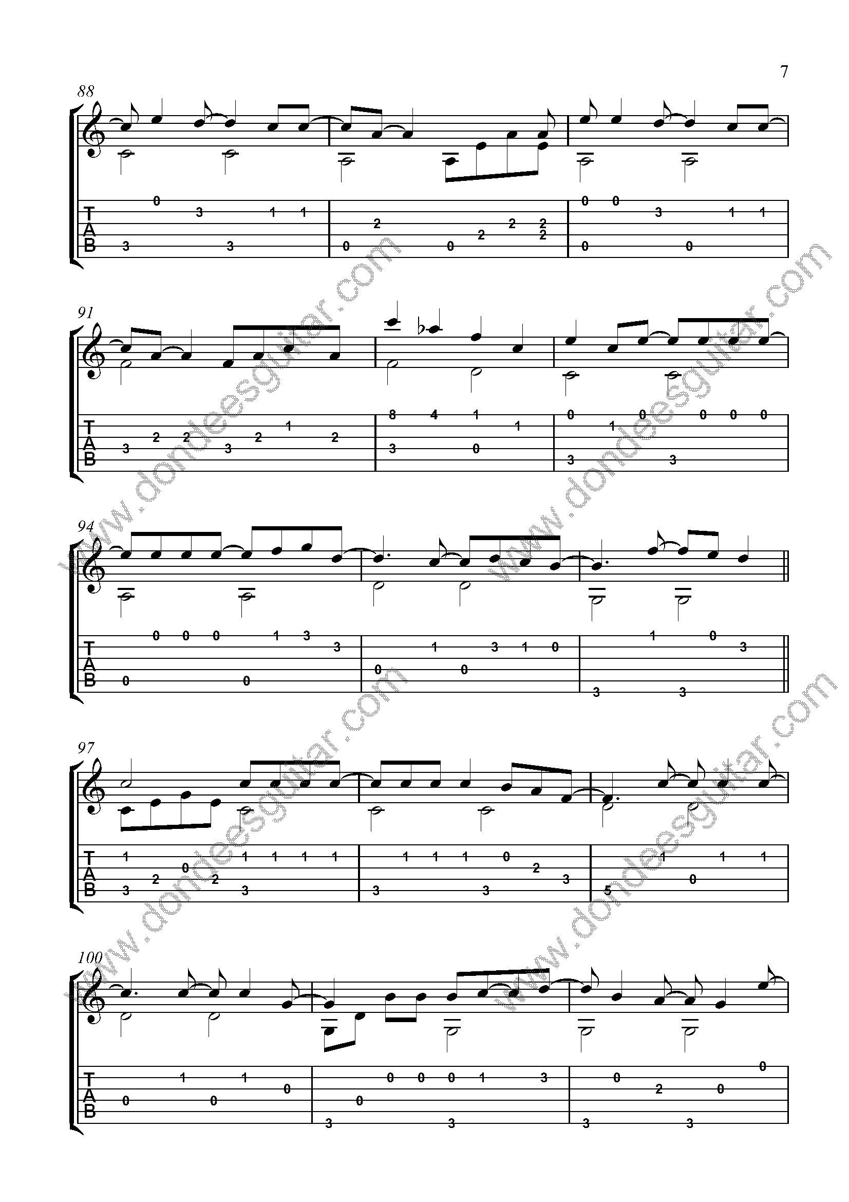 Daniel Fingerstyle Tabs