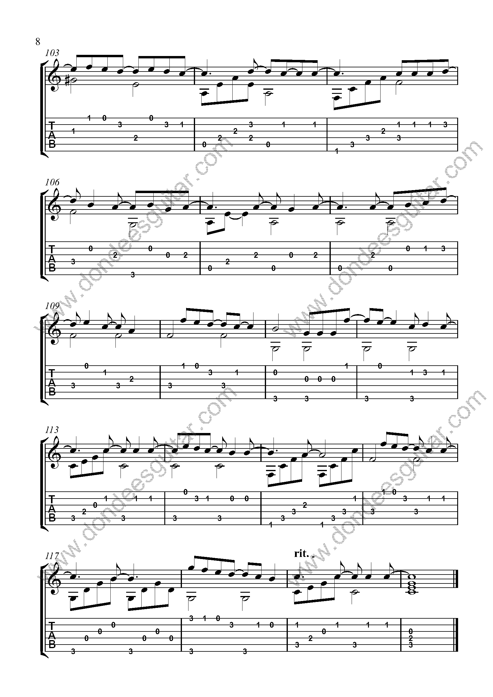 Daniel Fingerstyle Tabs