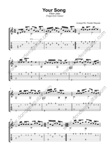 Your Song Fingerstyle Tabs