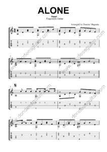 Alone Fingerstyle Guitar Tabs