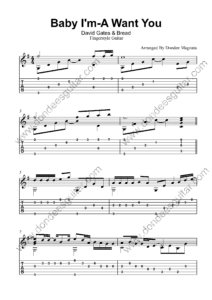 Baby I'm A Want You Fingerstyle Tabs