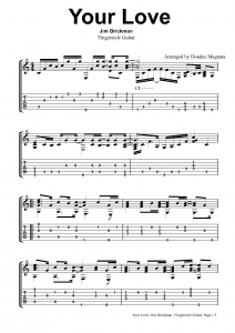 Your Love Fingerstyle Guitar Tabs