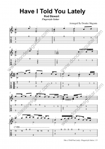 Have I Told You Lately Fingerstyle Tabs