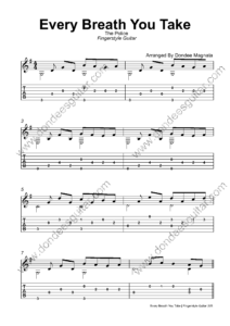 Every Breath You Take Fingerstyle Tabs