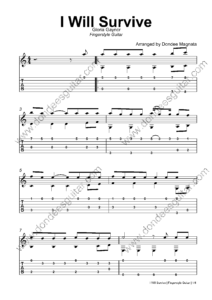 I Will Survive Fingerstyle Guitar Tabs
