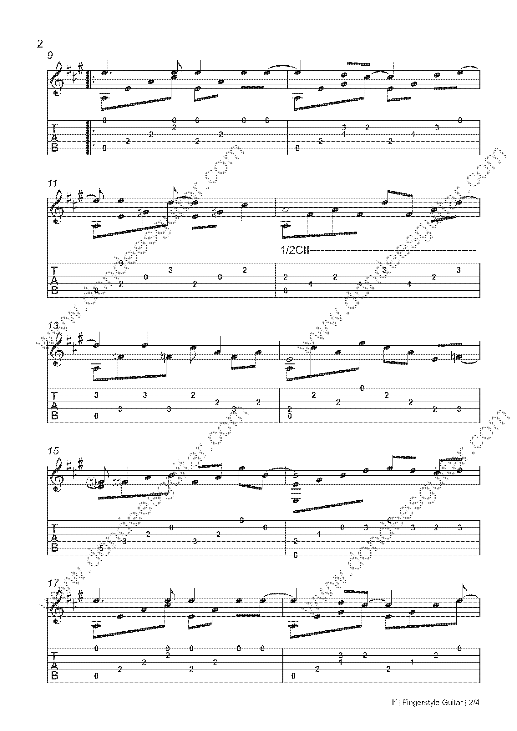 If Fingerstyle Guitar Tabs