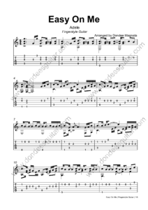 Easy On Me Fingerstyle Tabs