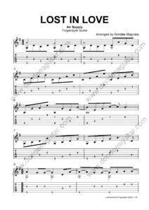 Lost In Love Fingerstyle Tabs