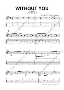 Without You Fingerstyle Tabs