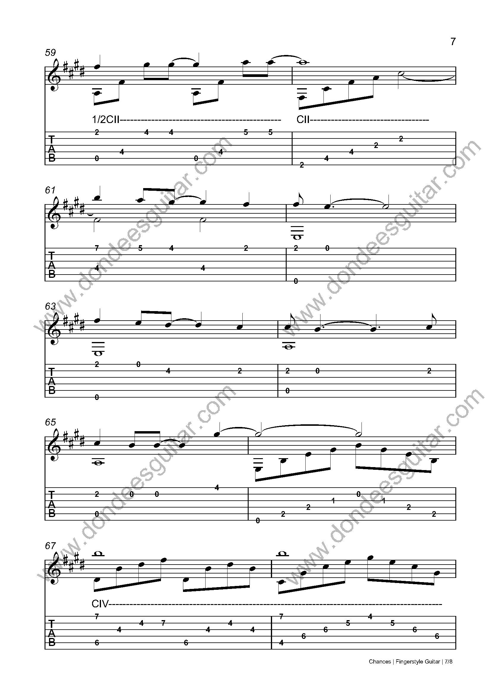 Chances Fingerstyle Guitar_Page_7 Chances Fingerstyle Guitar Tabs