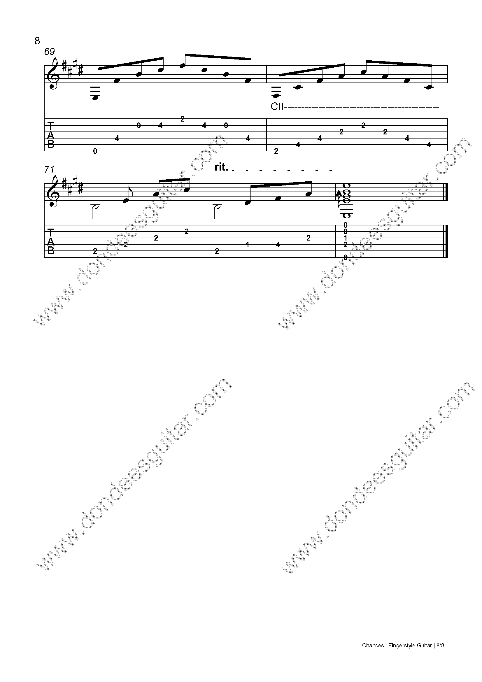 Chances Fingerstyle Guitar_Page_8 Chances Fingerstyle Guitar Tabs