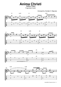 Anima Christi Fingerstyle Tabs