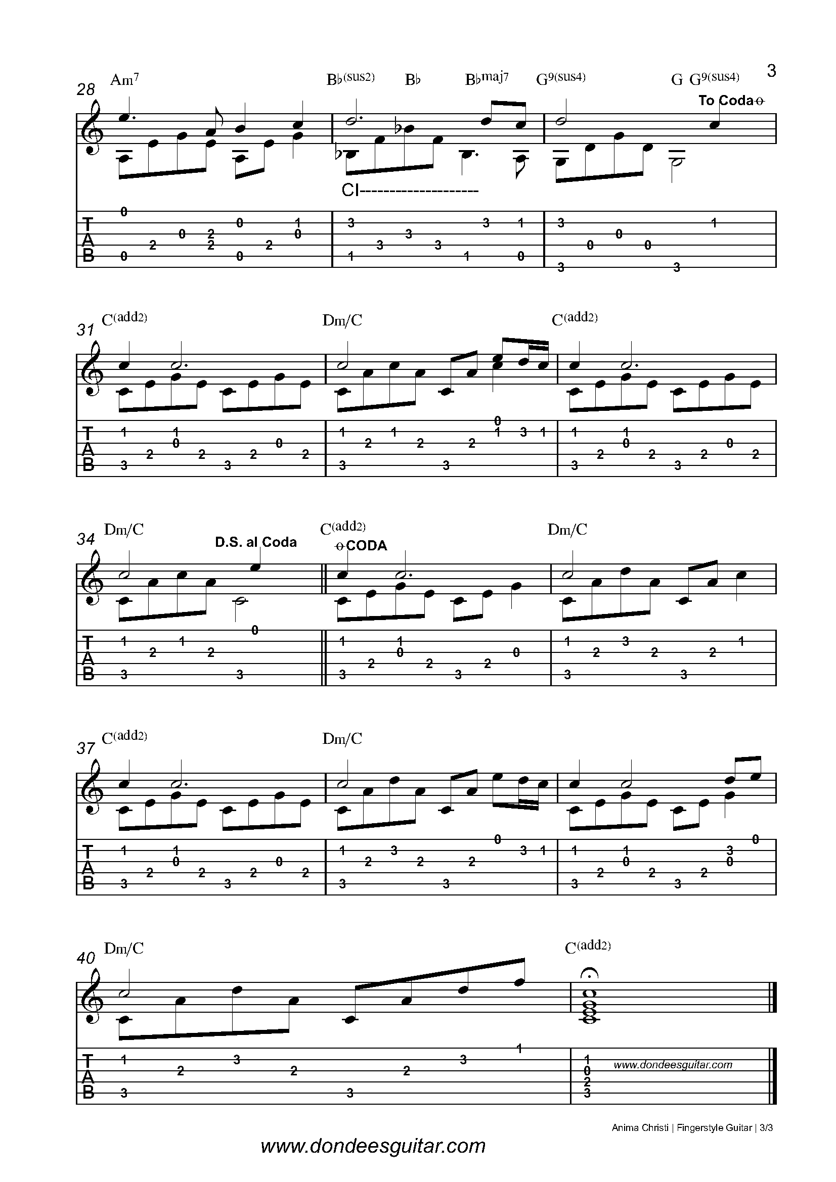 Give Thanks Fingerstyle Tabs