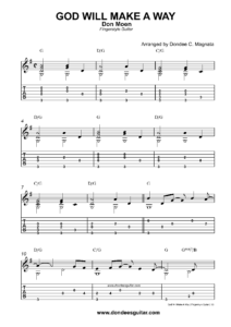 God Will Make A Way Fingerstyle Tabs