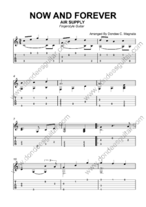 Now And Forever Fingerstyle Guitar Tabs