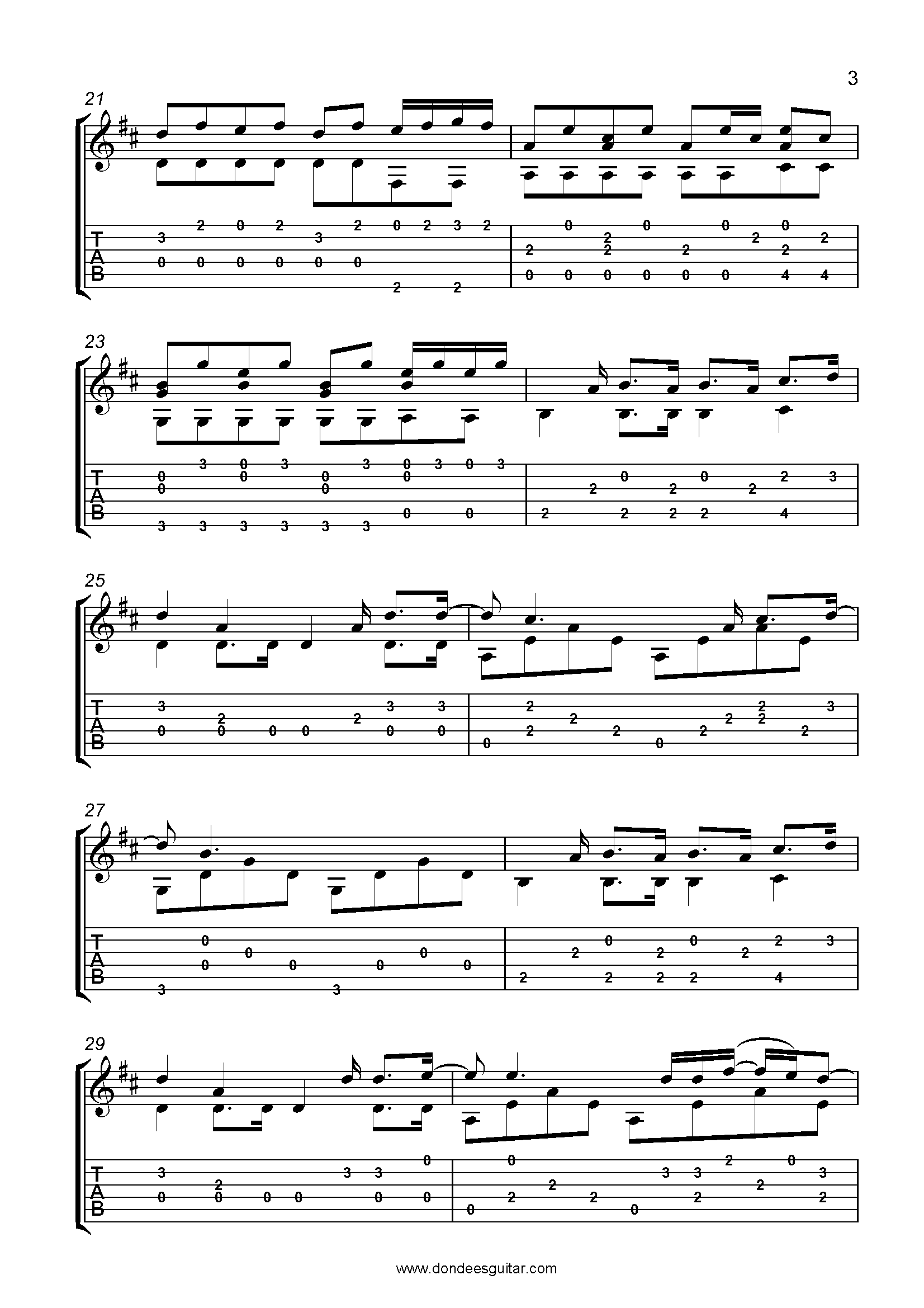 Oceans Fingerstyle Guitar Tabs