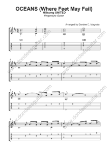 Oceans Fingerstyle Guitar Tabs