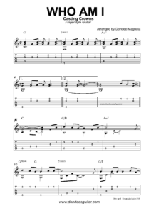 Who Am I Fingerstyle Guitar Tabs